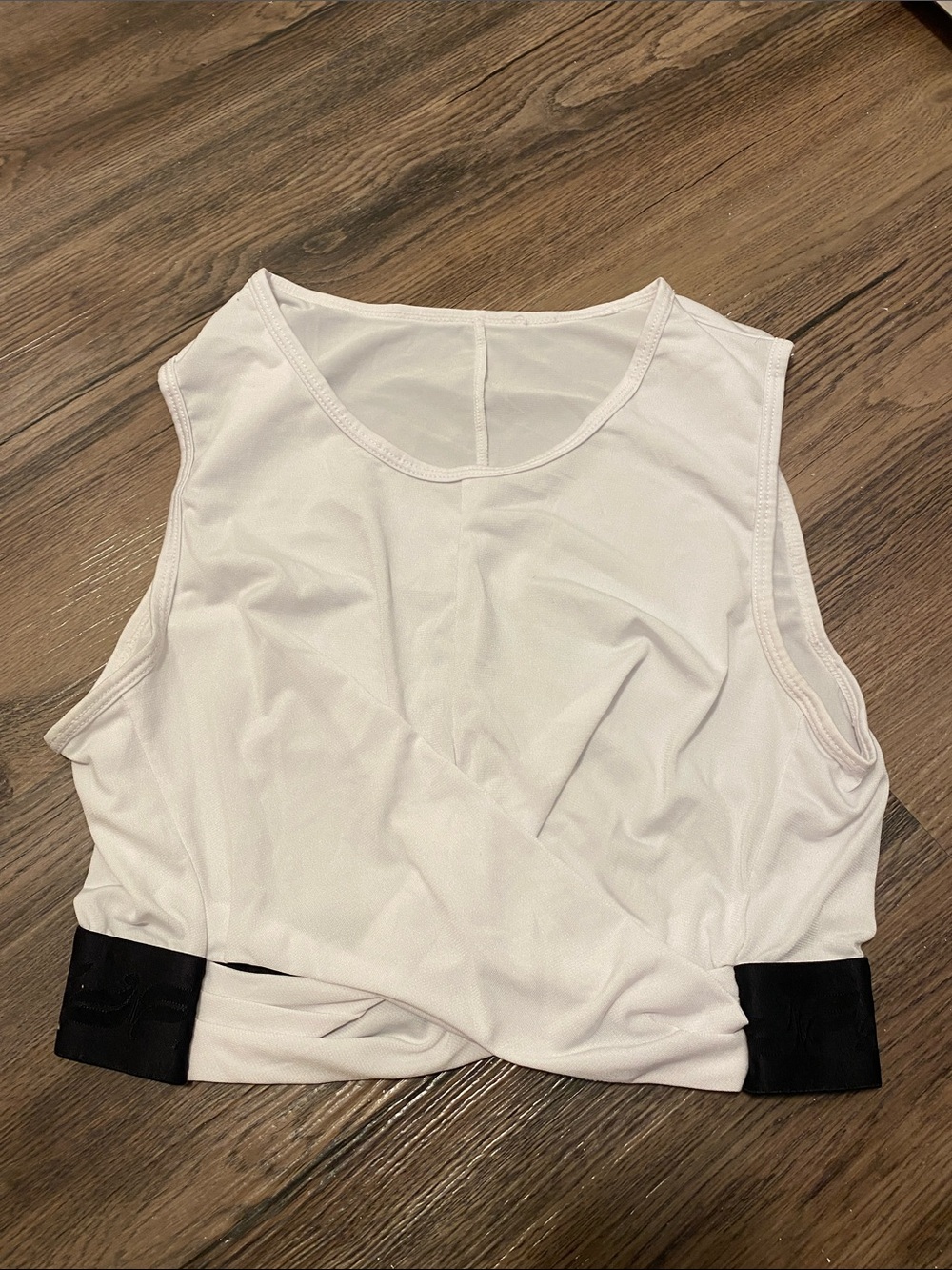 Fabletics Cropped White Tank Top